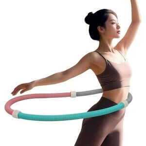 Abdominal Spring Circle Foldable Workout Hoop Hula Hoop Quiet Weighted Fitness